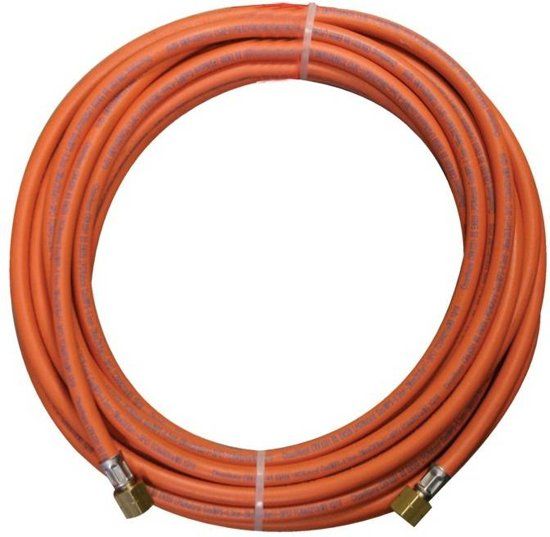 Kemper gasslang - 5 meter - rubber - incl. 3/8 koppelingen