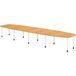 Hammerbacher table de réunion ton 10 pieds 520x130cm blanc