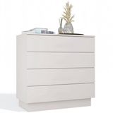 Topeshop Moderne ladekast AMBER 4 lades - Tip On systeem | Kleur: Kasjmier | Maat: 85x84x40 cm