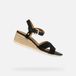 GEOX Dames Sandalen Ischia Corda - Zwart - Maat 38