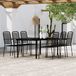Prolenta Maison Exclusive - Ensemble de salle à manger de jardin 7 pièces noir