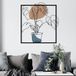 Stijlvol decoratief metalen wandaccessoire, 49 x 53 cm, duurzaam 1,20 mm metaal en 3 mm hout, perfect voor moderne woondecoratie en unieke muurkunst