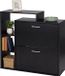 Merkloos Relaxdays Schoenenkast - 90x80x23,5 cm - 2 kleppen - zwart