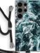 Case Company® - Samsung Galaxy S24 Ultra Hoesje met Koord - Zee golf - TPU Back Cover