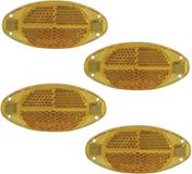 Merkloos / Sans marque Service Best International Spaakreflectoren/fietsreflectoren - oranje - 4x stuks
