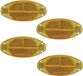 Merkloos / Sans marque Service Best International Spaakreflectoren/fietsreflectoren - oranje - 4x stuks