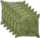 vidaXL Dekenkussen 6 st Houten Blad Design 35 x 35 cm Polyester