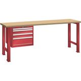 Lista Werkbank 27x36E 4 laden - hoogte 890 mm