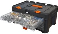 WORK TEAM WORX BY KETER Opslag met 3 lade-organizers - STAPEL EN ROL - 48 x 33 x 23 cm - Zwart