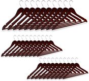 Merkloos Relaxdays Kledinghanger - Hout - Set van 30 - Bruin