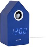 Karlsson Cuckoo Led Wekker - Blauw - 9x9x15.8cm - Modern