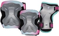 Powerslide Pro Protection Set Kids Grijs/Roze/Mintgroen S
