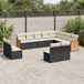 Maison Exclusive - Ensemble de jardin, composé de 12 pièces, avec coussins, noir, en polyrotin