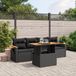 Maison Exclusive - Ensemble de meubles de jardin 5 pièces avec canapé et coussins, noir, en polyrotin