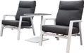 AVH-Collectie Vegas Tracy lounge balkonset 3 delig verstelbaar wit aluminium
