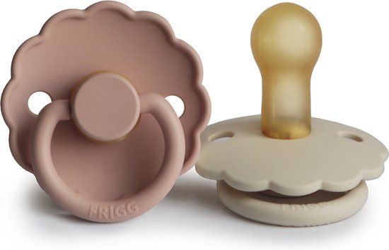 Frigg Fopspeen Daisy Blush/Cream T2 6-18mnd (2 stuks)