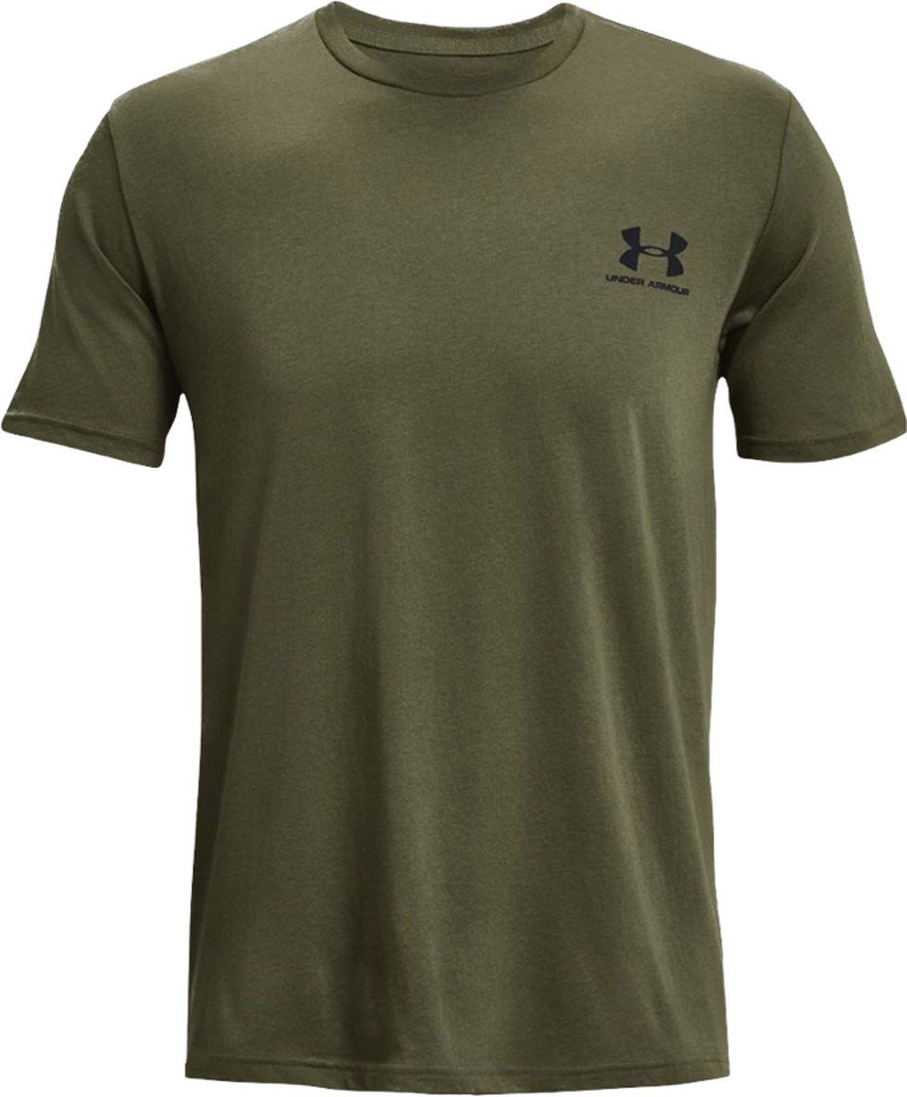 Under Armour Core Graphics Heren Sportshirt - Maat L - Groen