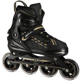 Nils Extreme NA1128 Serie - Recreatie Inline Skates - Zwart/Goud - Maat L