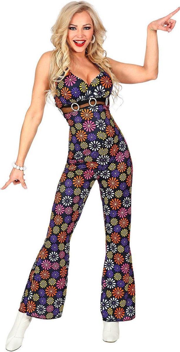 Widmann Hippie Kostuum | Flower Power Jumpsuit | Vrouw | Medium