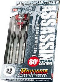 Harrows Assasin 80% Tungsten Steeltip dartpijlenset