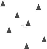 Esta Home HD vlies behang grafische driehoeken zwart en wit - 138942