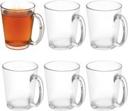 Vivalto Theeglas - 6 stuks - Transparant - Glas - 250 ml - Met oor