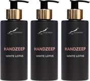 Claudius Cosmetics B.V. Savon pour les mains Lotus blanc 300 ml - pompe dorée - 3 pièces