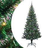 vidaXL - Kunststof - Voorverlichte - Kerstboom - Groen - 240 cm