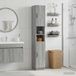 Prolenta Maison Exclusive Armoire de salle de bain exclusive, modèle HOORN, avec étagère ouverte, finition Sonoma gris