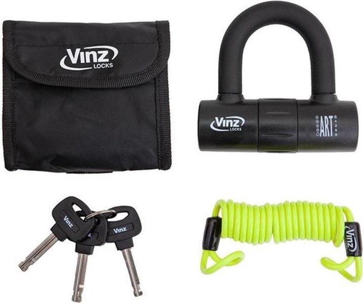 Vinz Dinara Schijfremslot / Motorslot / Scooterslot ART4 - Zwart