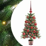 vidaXL Sapin de Noël avec 150 LED avec support Vert 90 cm PE