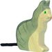 Holztiger Kat Zittend Houten Figuur 7X2X8Cm