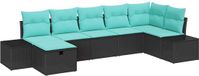 vidaXL Bankstel Zwart/ Blauw