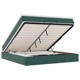 VidaXL Ottoman Bed with Mattress, Dark Green Velvet, 180x200 cm