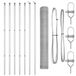 vidaXL - zeshoekig - gaashek - met - grondbevestiging - 10 - x - 1,2 - m - zilver - Mesh