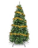 FAMIRAY Kunstkerstboom met metalen standaard, pvc-kerstboom met 800 groene takjes, voor thuis, kantoor, winkels en hotels, 180 cm, groen