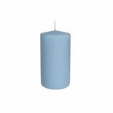 Cereria Di Giorgio - 12 waskaarsen - diameter 6 cm hoogte 10 cm - kleur dusty blue - brandduur 48 uur - ongeparfumeerd