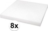 Rayher hobby materialen Styrofoam - 8x - sheet - square - 40 x 40 x 4 cm