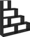 vidaXL Roomdivider Boekenkast Zwart eiken Hout 143,5 x 29 x 143,5 cm