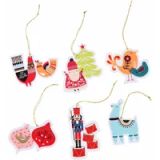 Rex London Etiquettes de noël en papier (x6)