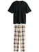Next Pyjama lang beige / navy / bruin / zwart