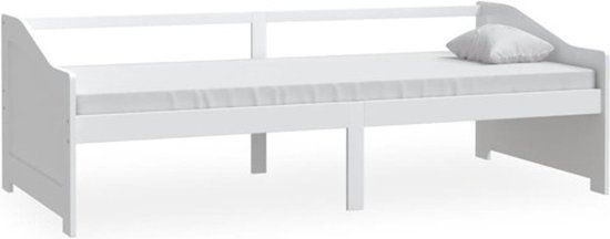 vidaXL Bedbank - 3-zits - massief - grenenhout - 90x200 cm - wit