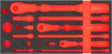 VIGOR VIGOR zachtschuim inlegvel V4970-L, leeg, 393 x 188 x 35 mm, geschikt voor VIGOR V4970 telescopische ratelset, voor veilig opbergen