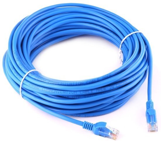 By Qubix internetkabel van - 15 meter - blauw - CAT5E ethernet kabel - RJ45 UTP kabel met snelheid van 1000Mbps - Netwerk kabel van hoge kwaliteit