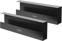VIVO Onder bureau 42 cm kabelbeheerladen, stekkerdozen, snoerorganisatoren, draadstampers voor kantoor en thuis, zwart, 2 stuks, DESK-AC06-2C