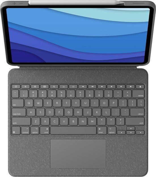Logitech Combo Touch Grijs Smart Connector QWERTY Scandinavisch