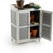Merkloos Relaxdays Oppottafel - met werkblad en onderkast - 100x67x47 cm - hout - grijs
