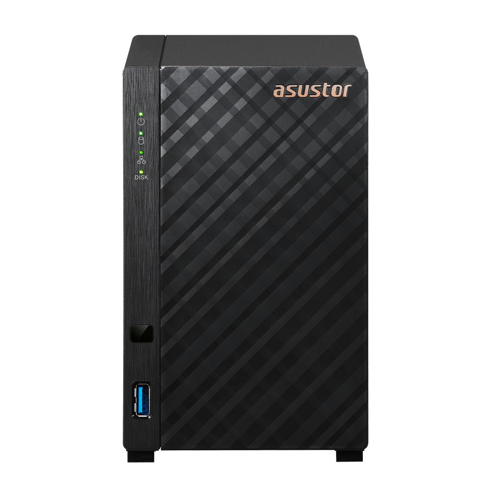 Asustor Drivestor 2 Lite AS1102TL NAS Server - Mini Tower - Realtek RTD1619B - 1GB RAM - 0TB - Black