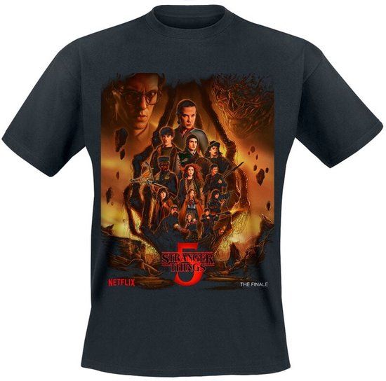 Stranger Things Season 5 - The Finale Poster Heren T-shirt - zwart - M
