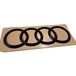 Audi 8V7071802 ringen embleem logo zwart Tuning Exclusive Black Edition, voor Q3 (type F3) sportback
